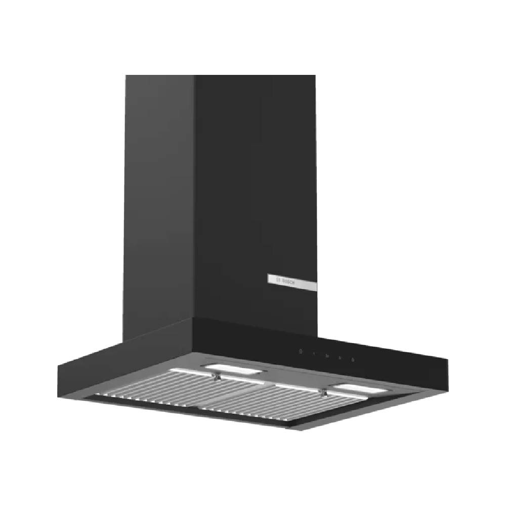 

Bosch Hood with Touch Control, Black Full Width Glass Panel, Sleek White Led Indication, Intensive Speed Setting, Recirculation Mode (DWB068G60I)