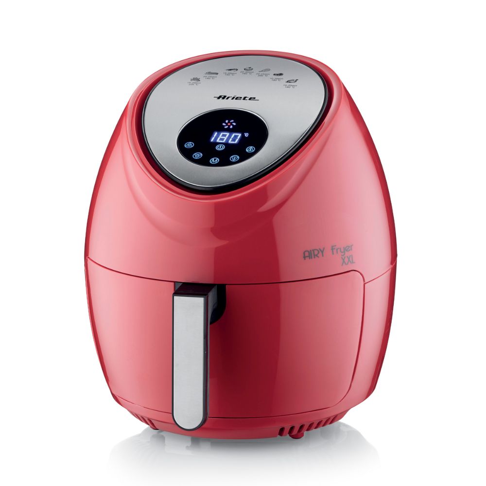 

Ariete 5.5 Litres Air Fryer with LCD Display, Touch Screen, Adjustable Temperature (AIRFRYERMAX2.5KG, Red)