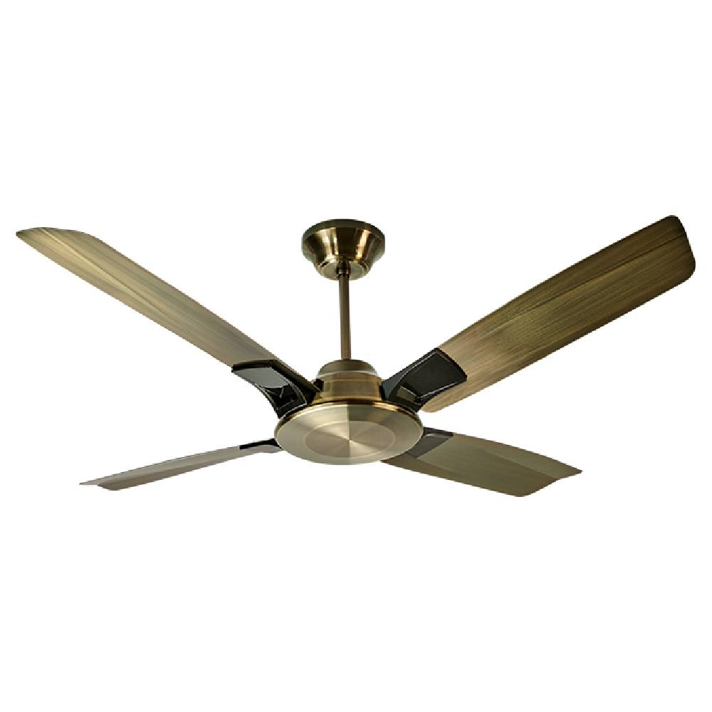 

Usha Aldora Ceiling Fan with Twin Elegant Metal Canopies, 85 Watts, Double Ball Bearings, High Lift Angle, Electroplated Finish (Antique Brass)