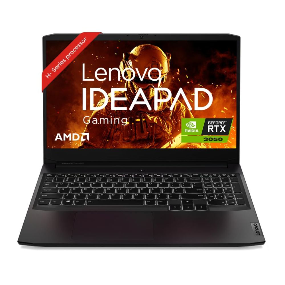 Lenovo IdeaPad Gaming 3 15ACH6 82K2022VIN Laptop (AMD Ryzen 5 / 8GB RAM/ 512GB SSD/ 15.6 inch (39.62cm) Display/ NVIDIA RTX 3050 4GB/ Win 11/ Office)