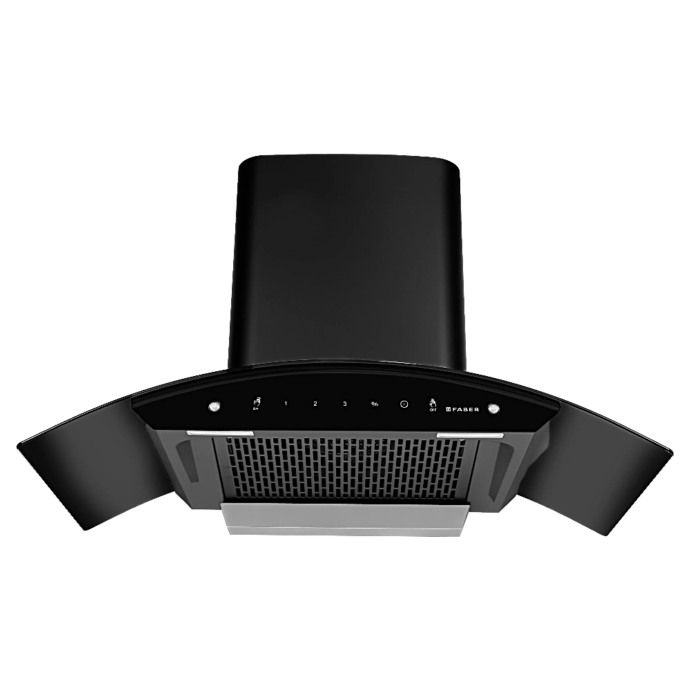 

Faber Orient Xpress 90 cm Chimney with 1200m3/hr Suction Power, Filterless, Black Tampered Glass Finish (Black, ORIENTXPRESSINDHCSCEBK90)