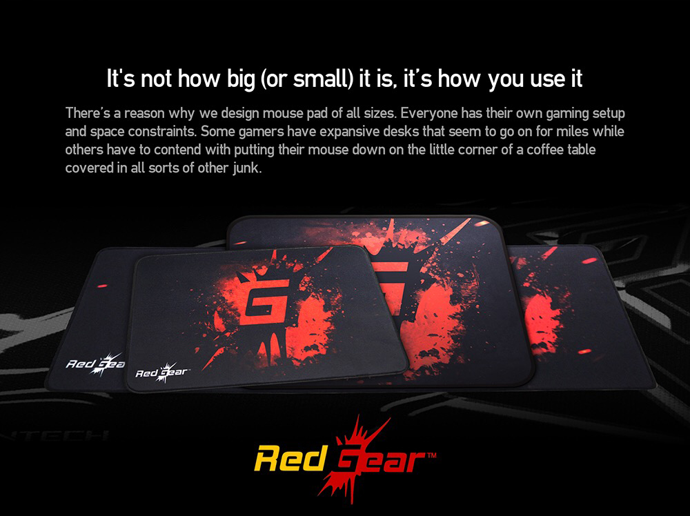 

Redgear MP44 Speed-Type Gaming Mousepad (Black and Red)