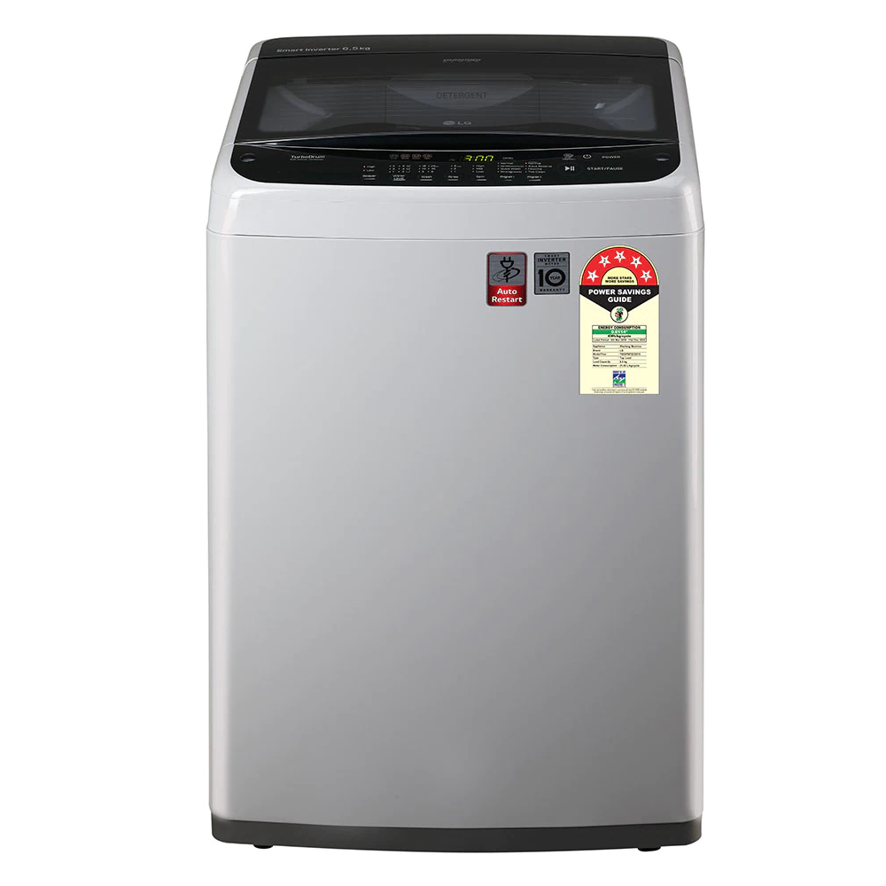 

LG 6.5 Kg 5 Star Fully Automatic Top Load Washing Machine (T65SPSF2Z, Silver)