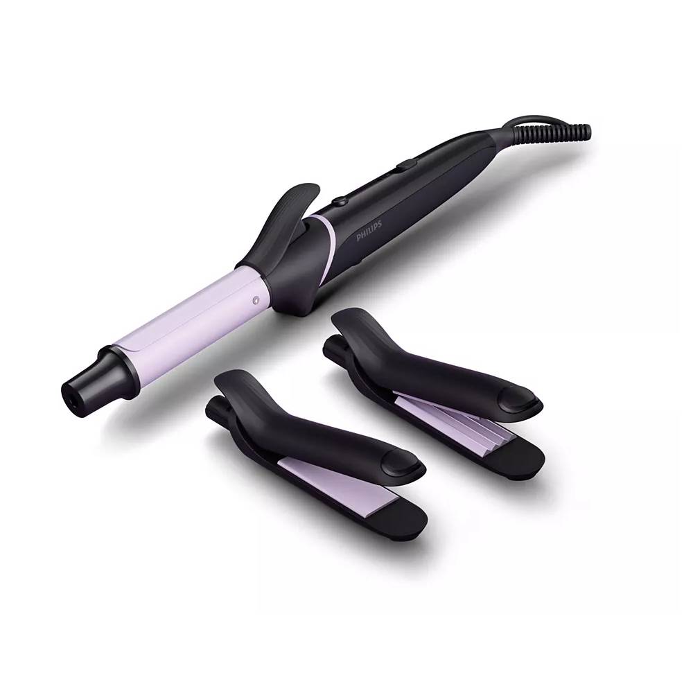 

Philips 5000 Series Hair Styling Set Protective Ceramic Coating, OneClick Technology, Swivel Cord, 1.6 m Power Cord, 80mm Crimper (BHH816/00)