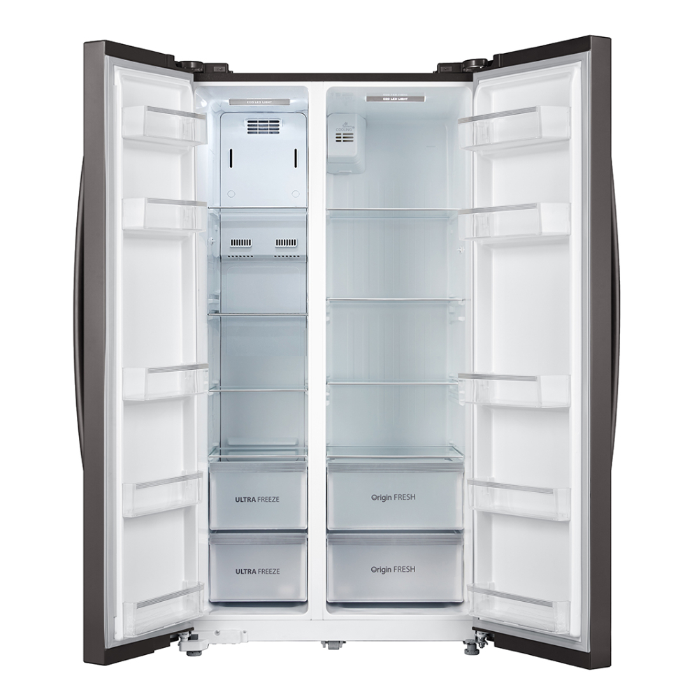 Toshiba 587 Ltr Side by Side Refrigerator (GRRS530WEPMI, Stainless