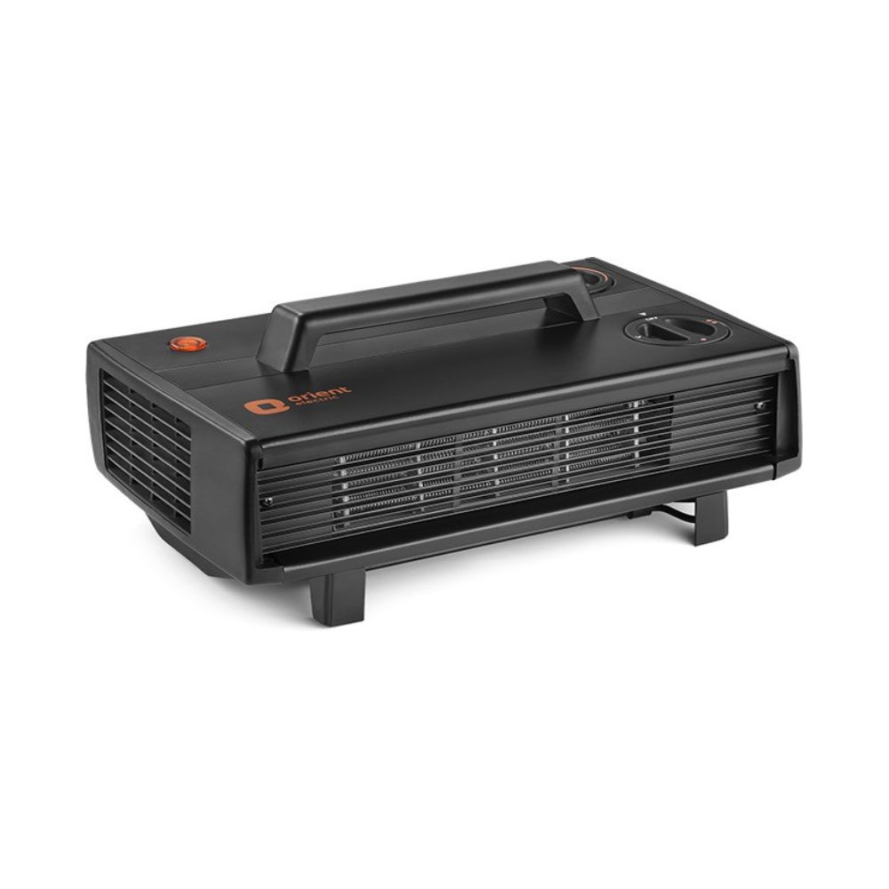Orient Electric Fan Heater with Adjustable Temperature Controller, 2000  Watts, Night Light, Twin Fans, Powder Coated Metal Body (Black, HC2004D) |  Vijay Sales