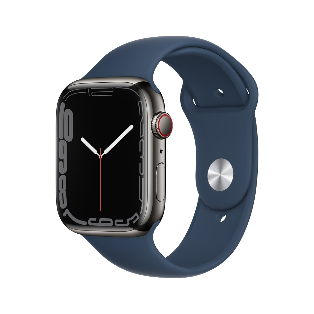

Apple Watch Series 7 GPS + Cellular - 45 mm MKL23HN/A Graphite Stainless Steel Abyss Blue Band