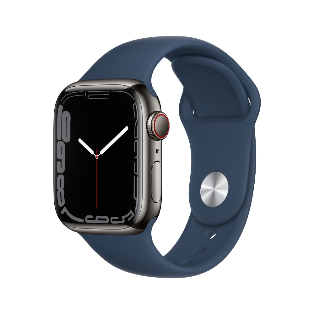 

Apple Watch Series 7 GPS + Cellular - 41 mm MKJ13HN/A Graphite Stainless Steel Abyss Blue Band