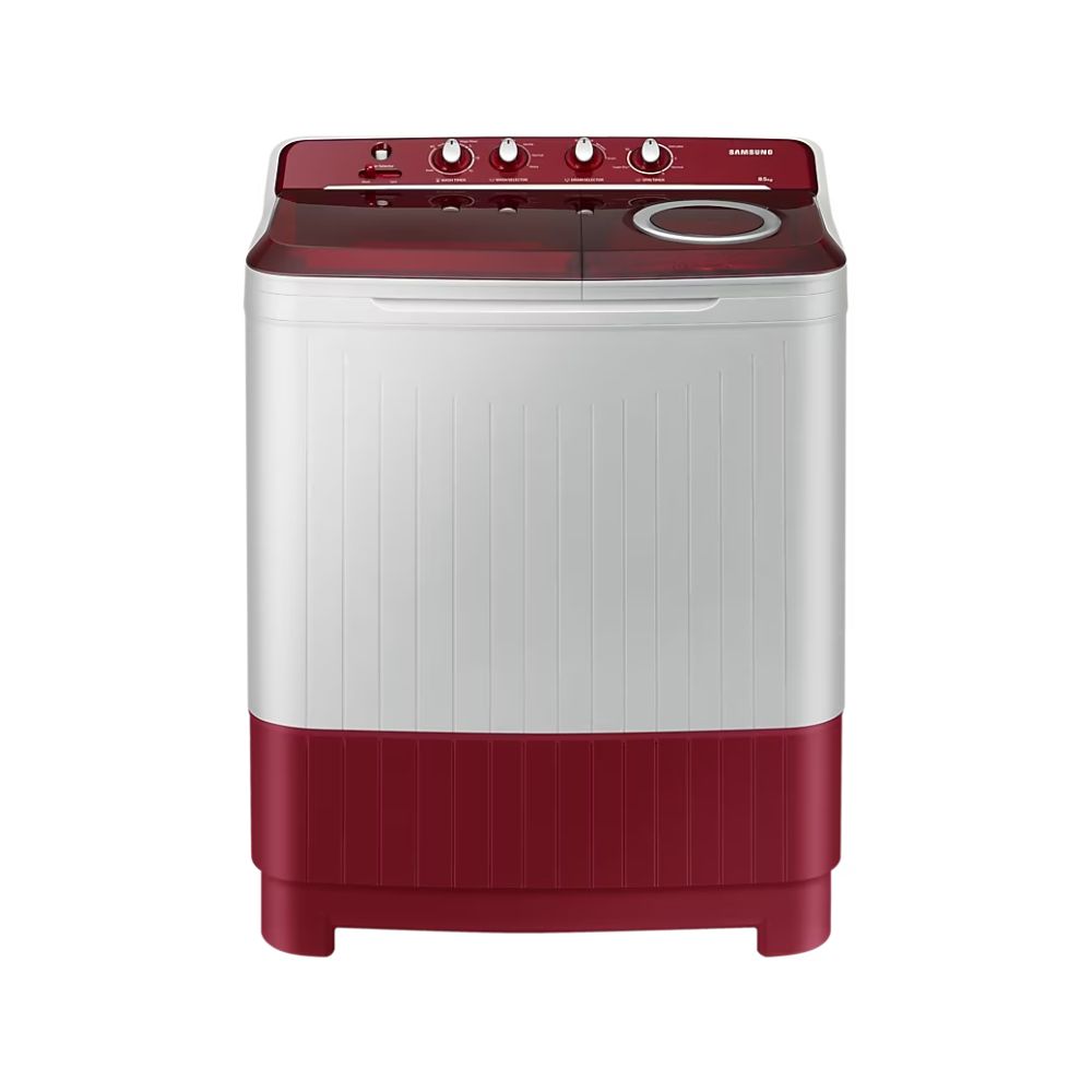 

Samsung 8.5 Kg 5 Star Semi Automatic Top Load Washing Machine with Hexa Storm Pulsator, Air Turbo Drying System (WT85B4200RR, Light Gray)