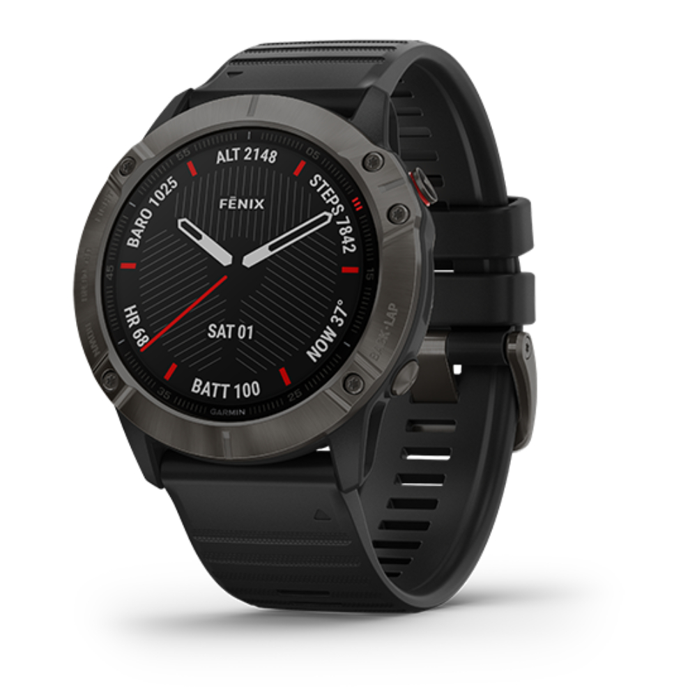 

Garmin Fenix 6x Smart Watch (Sapphire - Carbon Gray DLC with Black Band)