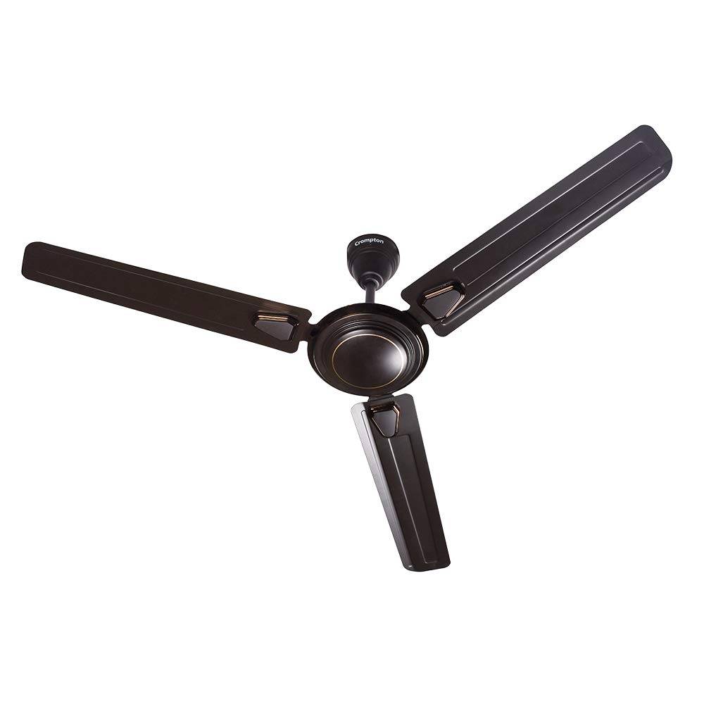 

Crompton Super Briz Deco Ceiling Fan with Anti-corrosive Aluminium Body and Blade, Double Ball Bearing, 100% Copper Winding (Smoked Brown)