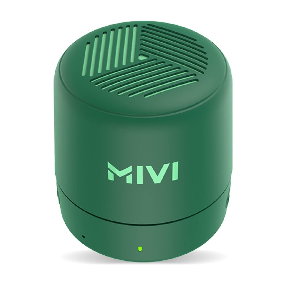 Mivi Play Portable Bluetooth Speaker with 5W Output, 12 Hours Playback, Bluetooth 5.0, Built-in mic, Easy Responsive Controls (Green)