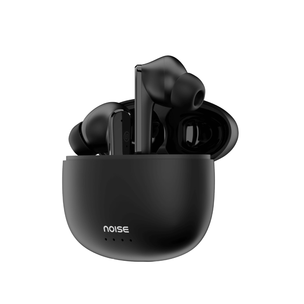 Noise VS104 Max True Wireless Earbuds with 13mm Drivers, Active Noise Cancellation, Quad Mic with ENC (Jet Black)