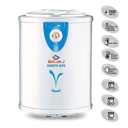 Bajaj Shakti GPV Storage Water Heater with 10 Litres of Capacity, Multiple  Safety System, Plastic Outer Body, Glassline Inner Tank | Vijay Sales