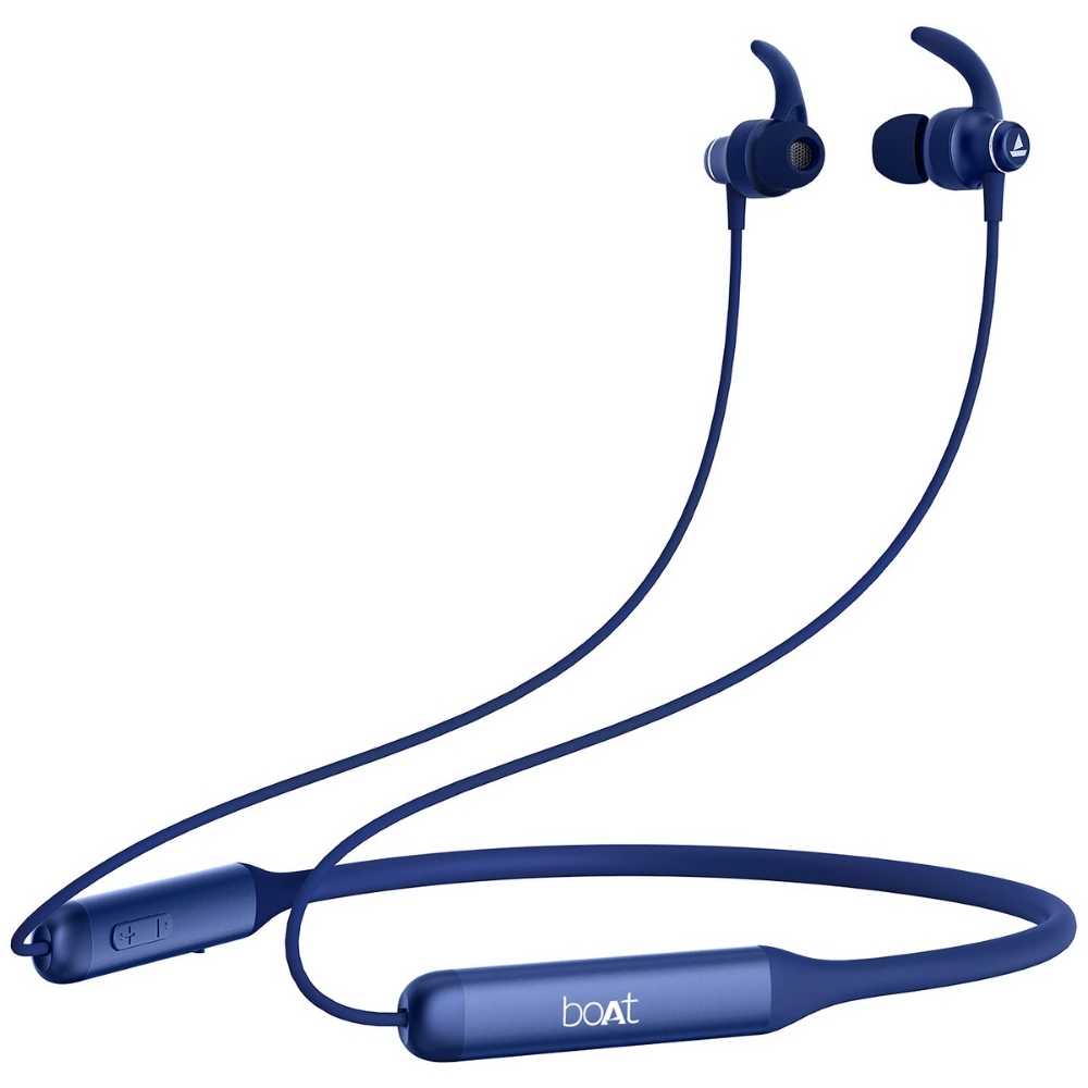 

boAt Rockerz 338 In-ear Bluetooth Neckband 10 mm Dynamic Drivers, Metallic Magnetic Earbuds, Bluetooth V5.0 (Navy Blue)