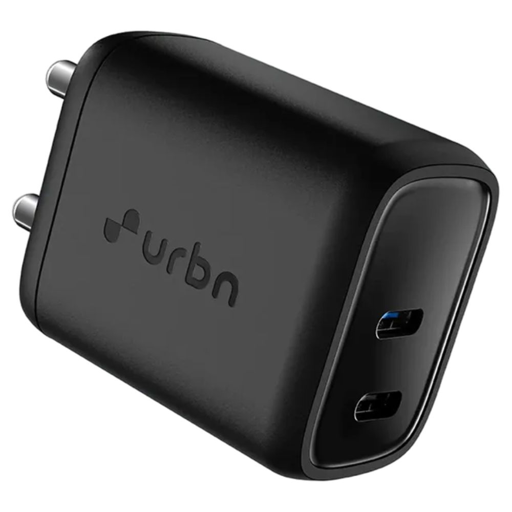 URBN 35W PD GaN Adapter with 25W Fast Charge, GaN Technology, Universal Compatibility, Black (UWA350_BK)
