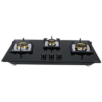 

Elica Flexi 3 Burner HOB with Ultra Slim Floating Design, Heavy Brass Burner, Free Standing Cook Top, High Quality Knobs, Cast Iron Pan (FBHCT-375-DX)