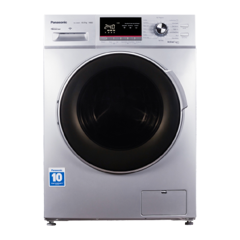 

Panasonic 8 Kg Fully Automatic Front Load Washing Machine with Built In Heater and Brisk Wash Technology (NA-148MF1L01, Silver)