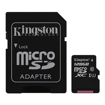 

Kingston 80R CL10 128 GB Micro SD Card, KG128GBMSDCL10