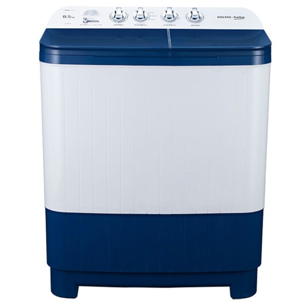 

Voltas 8.5 Kg 5 Star Semi Automatic Top Load Washing Machine with Double Water Fall Technology, Cassette Filter (WTT85DBLG, Sky Blue)