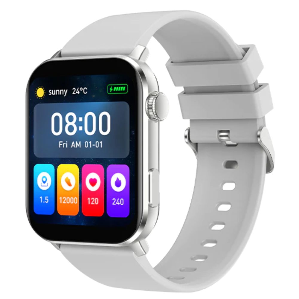 

Fire-Boltt Ninja Bell Bluetooth Calling Smart Watch with 42mm Full Touch Display, 60+ Sports Modes, IP68 Water Resistant (Silver Grey)