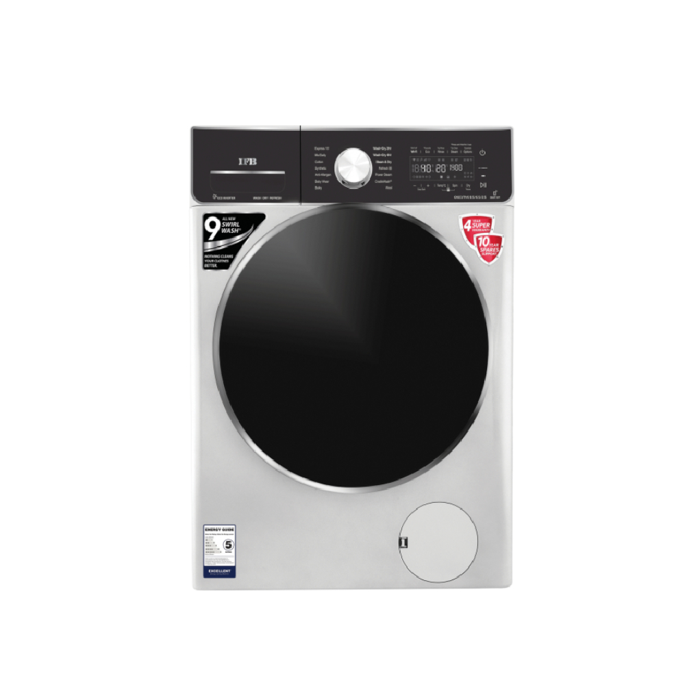

IFB 8.5 Kg/6.5 Kg 5 Star Fully Automatic Front Load Washer Dryer Refresher(Executive ZXS, Silver)