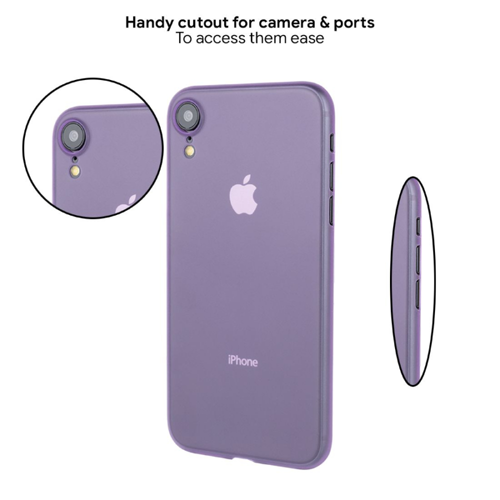 Stuffcool Thins Ultra Slim Back Case Cover for Apple iPhone XR (Purple