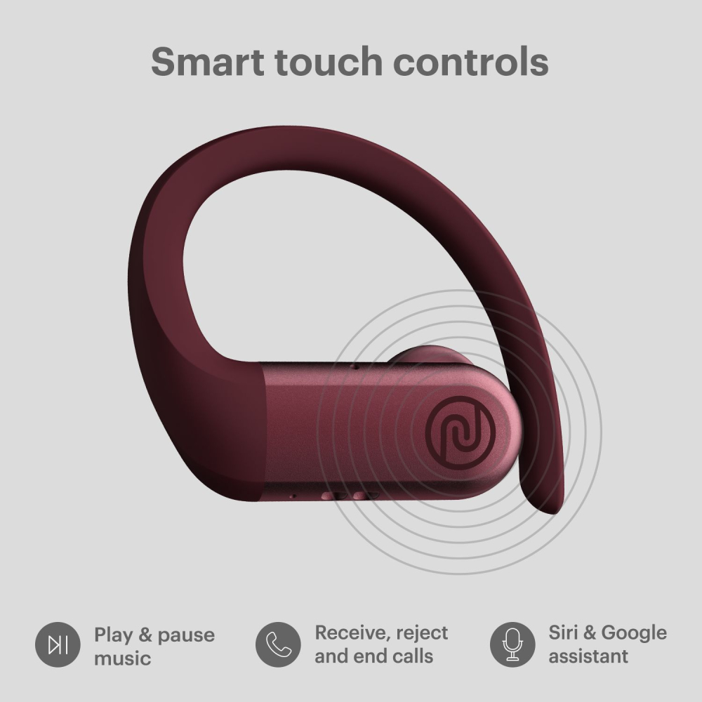 Noise Shots Rush Truly Wireless Headphone Wine Red Price in India
