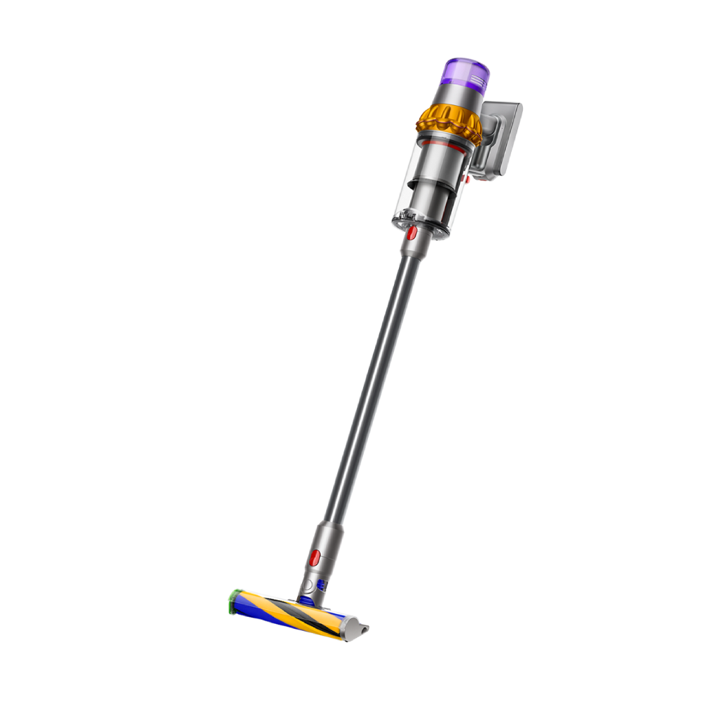 

Dyson V15 Cordless Vacuum Cleaner with Three Power Modes, LCD Screen, Easy to Maintain, Click in Battery (Yellow, Nickel)