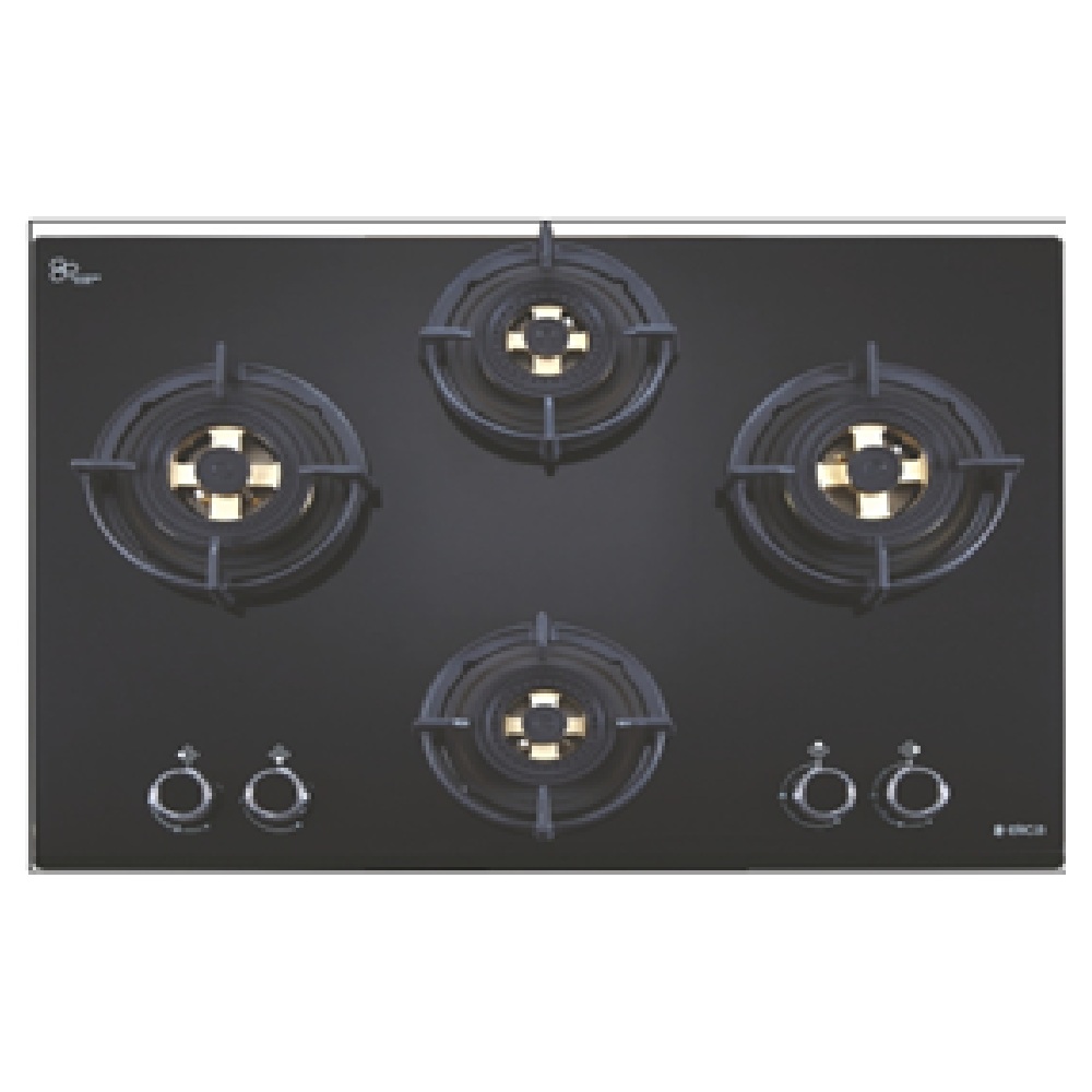 

Elica Built in Hob with 4 Brass Burner, Auto Electric Ignition, Cast Iron Pan Support (Black, DFSFBMFC4B70DX)