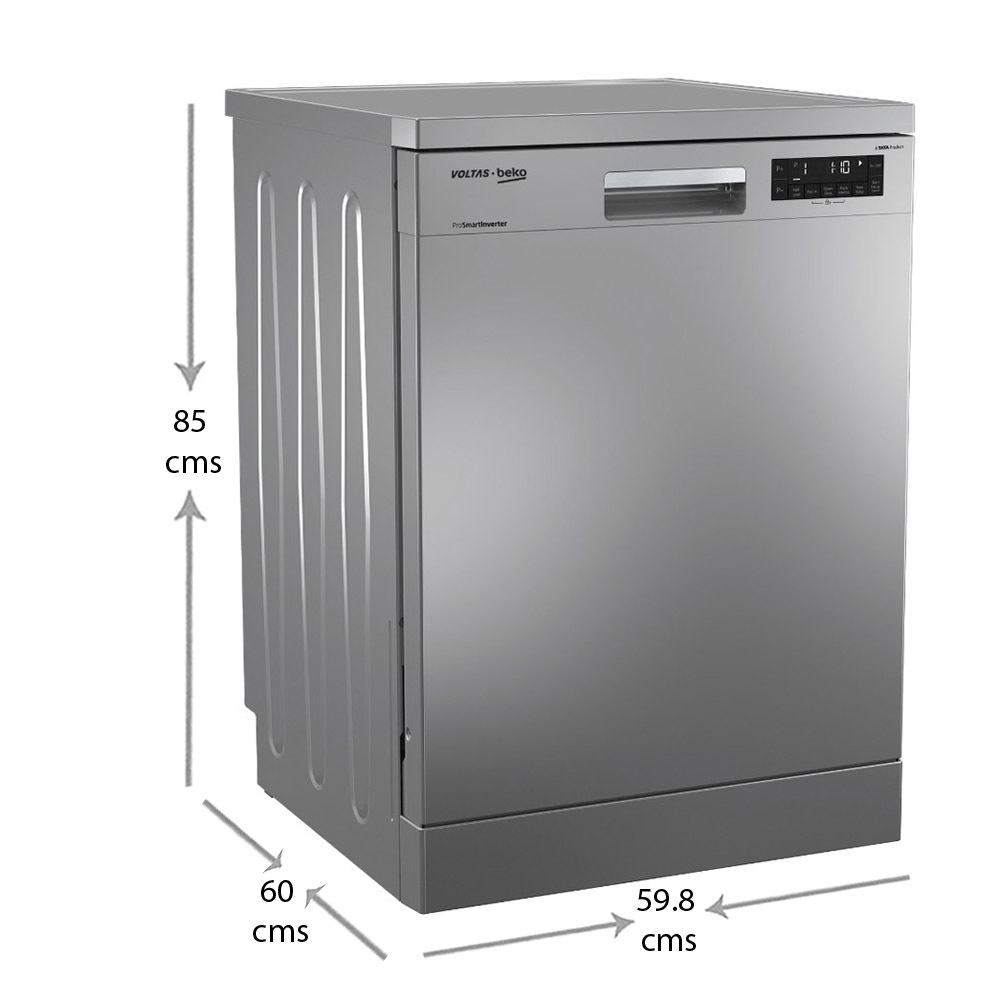 Voltas DF14S2 Free Standing Dishwasher (14 Place Setting) Price in
