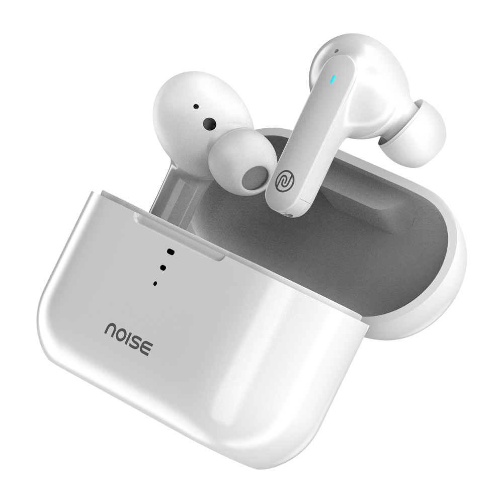 

Noise Buds Pop Truly Wireless Earbuds With Environmental Noise Cancellation, Quad Mic, 30 Hours Playtime (Pearl White)