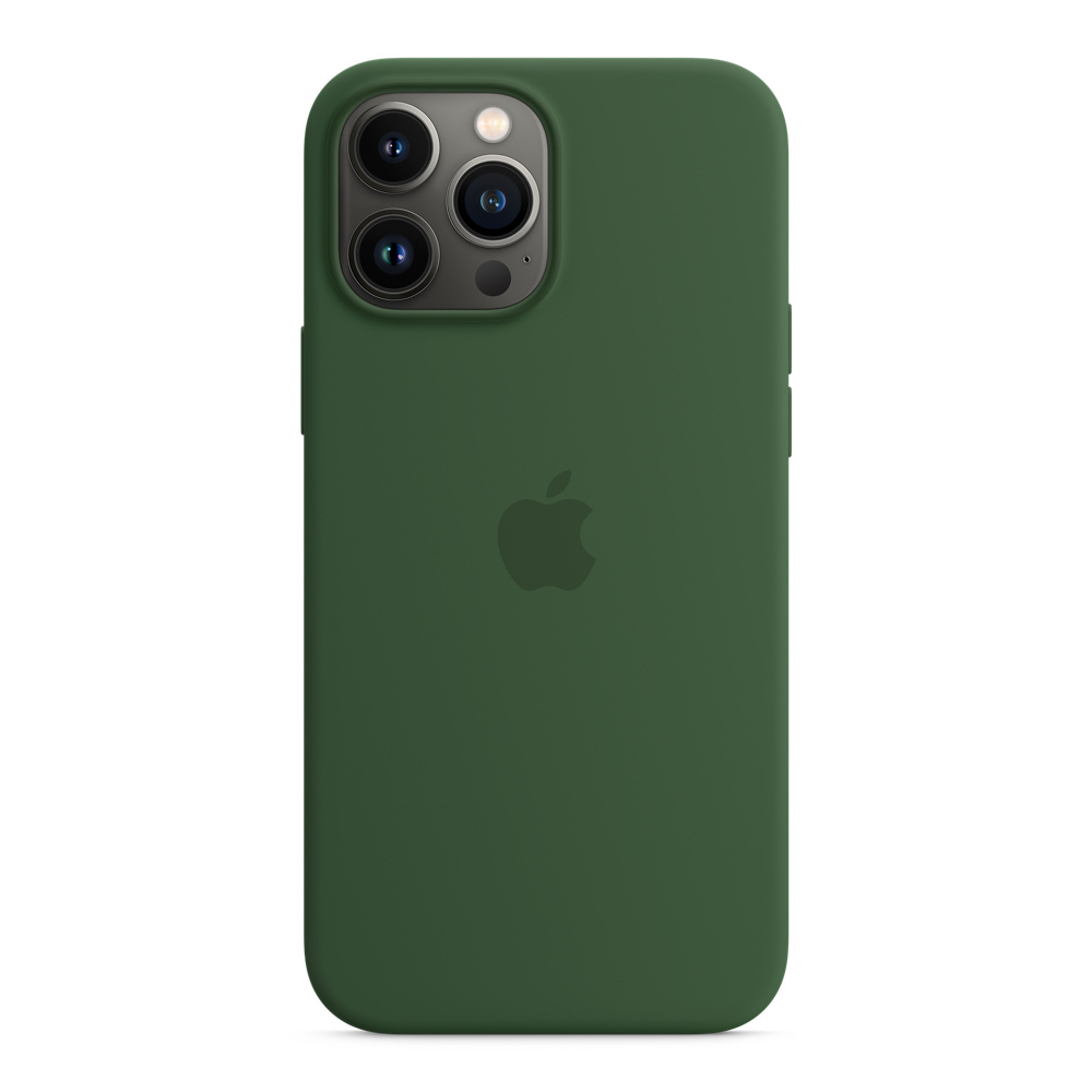 

Apple Silicone Case With Magsafe Accesibility iPhone 13 Pro Max (Clover), Green