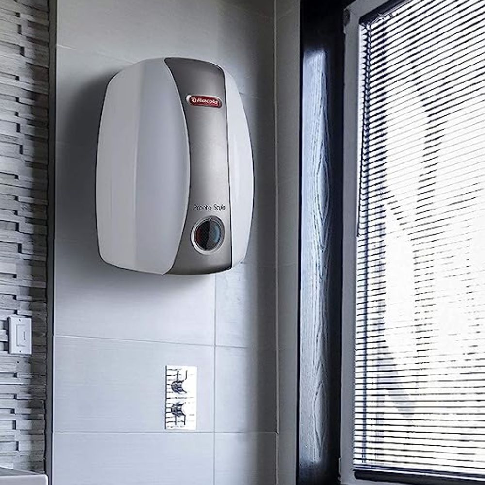 Racold Pronto Stylo 3V 3KW Geyser with Anti-Syphon System, High Pressure  Resistance, Automatic Temperature Control, Thermostat and Cutout (White) |  Vijay Sales