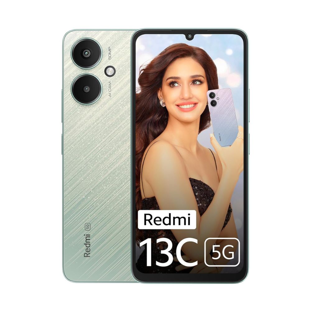 Redmi 13C 5G Dual Sim Smartphone (4GB RAM, 128GB Storage) 6.74 inch 90Hz HD+ Display| MediaTek Dimensity 6100+ 5G Processor (Startrail Green)