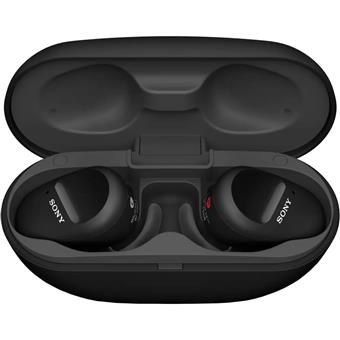 

Sony WF-SP800N Truly Wireless Sports Noise Cancellation Extra Bass Bluetooth Earbuds/Headphones, 26 hrs Battery Life & Alexa Voice Control (Black), WF-SP800N/BM