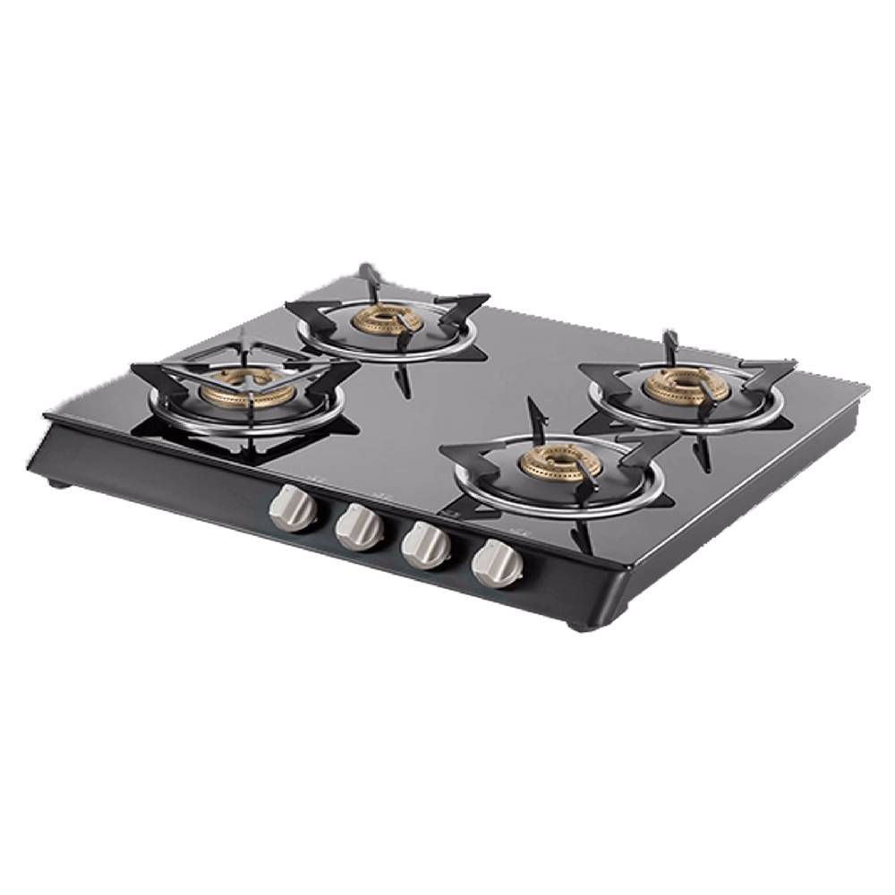 

Kaff Cooktop, Black Toughened Glass, Heavy Duty Pan Support, Metal knob (CTB584B)