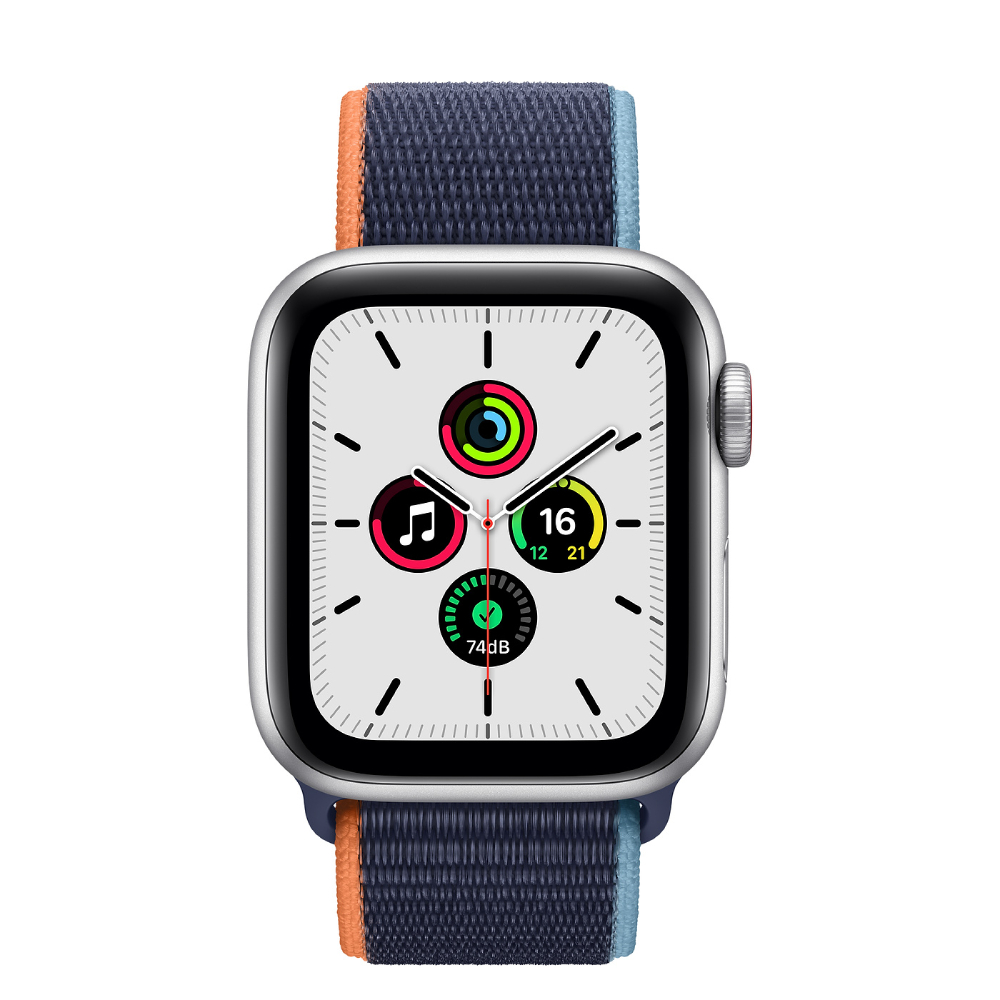 

Apple Watch SE MYEW2HN/A GPS + Cellular 44mm Silver Aluminium Dial Smart Watch (Deep Navy)