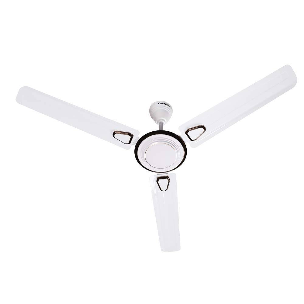 

Crompton Super Briz Deco Ceiling Fan with Anti-corrosive Aluminium Body and Blade, Aluminium Blades, 100% Copper Winding (Silver White)