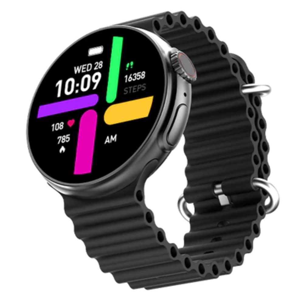 Fire-boltt Asteroid Smartwatch with 1.43 inch AMOLED Display, Bluetooth Calling, 100+ Sports Modes, Low Power Consumption (Black)