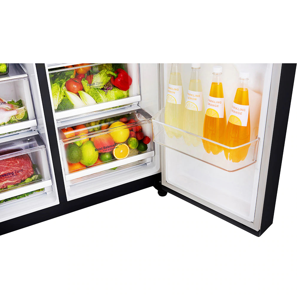 LG GCB247SQUV 687 Ltr Side By Side Refrigerator (Matt Black) Price in