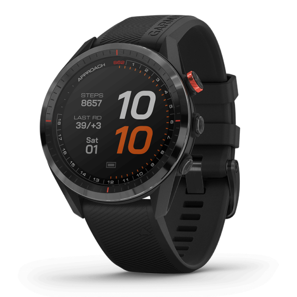 

Garmin Approach S62 Smart Watch (Black Ceramic Bezel with Black Silicone Band)
