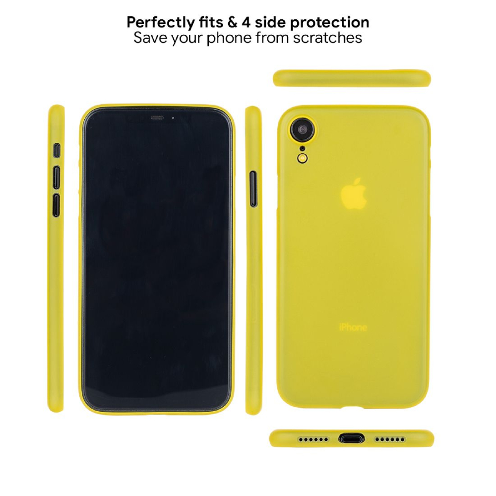 Stuffcool Thins Ultra Slim Back Case Cover for Apple iPhone XR (Yellow