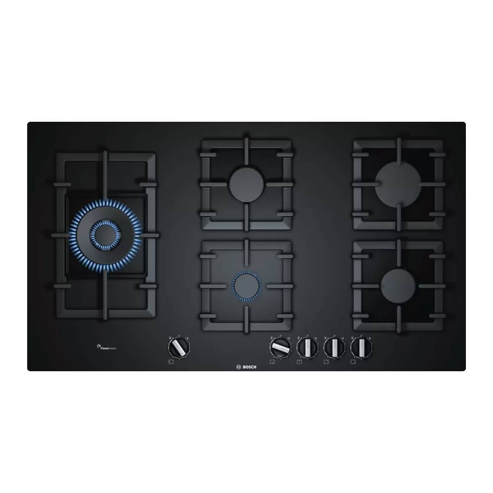 

Bosch Hob with Standard and Semi-Flush Built-in Option, Flame Select Levels, Low Profile Stainless Steel, Flame Failure Safety Device (PPS9A6B90I)