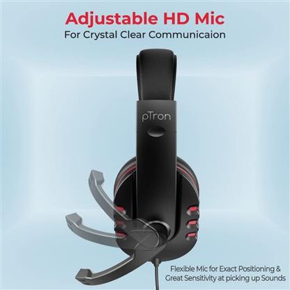 pTron Soundster Arcade Gaming Wired Headphones with Adjustable HD Mic,  Hi-Fi Stereo Sound (Black \u0026 Red) Price in India - buy pTron Soundster  Arcade Gaming Wired Headphones with Adjustable HD Mic, Hi-Fi