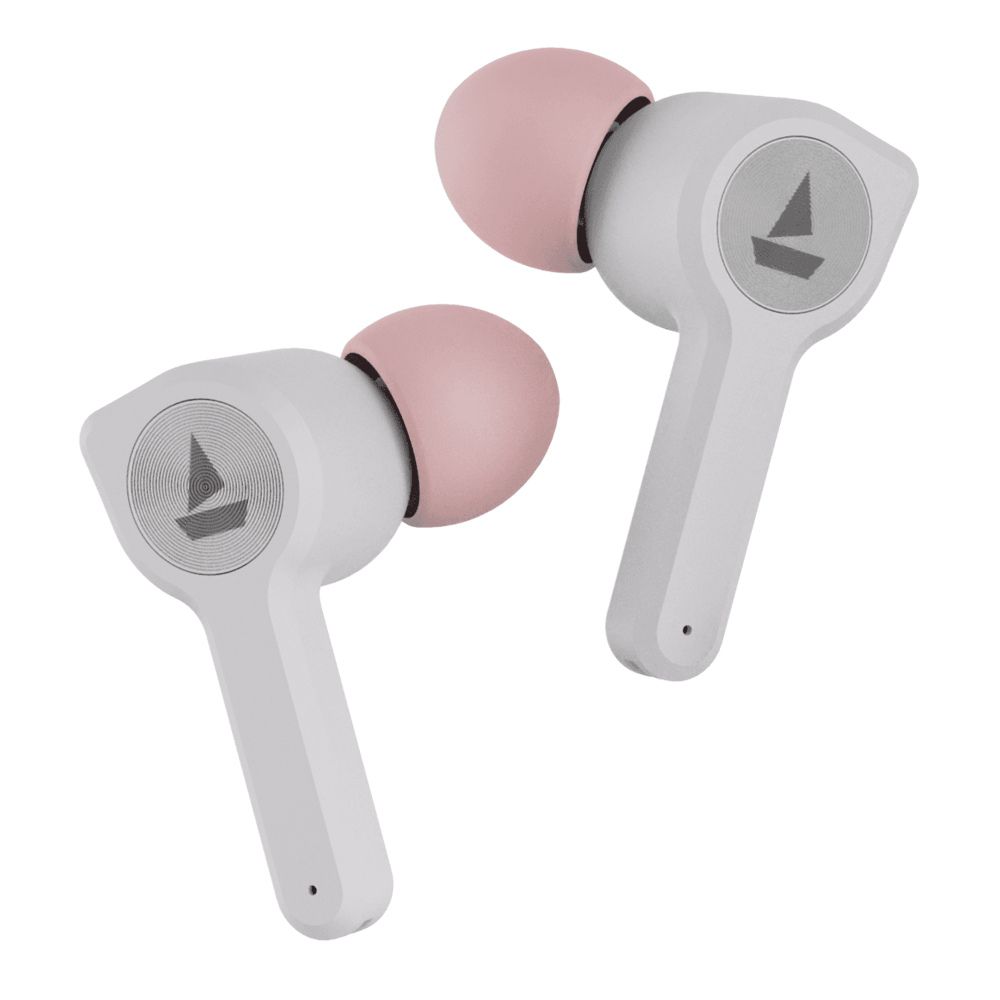 

boAt Airdopes 408 TWS Ear-Buds with True Voice Assistant Up to 20H Total Playback, IPX4 Water Resistance (Rosegold White )
