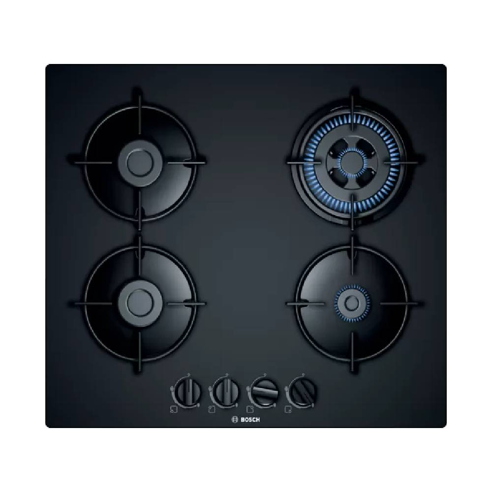 

Bosch Built in Hob with Low Profile Stainless Steel Surface, Flame Failure Safety Device, Wok burner Features, Built-in Free-Standing (PNH6B6B10I)