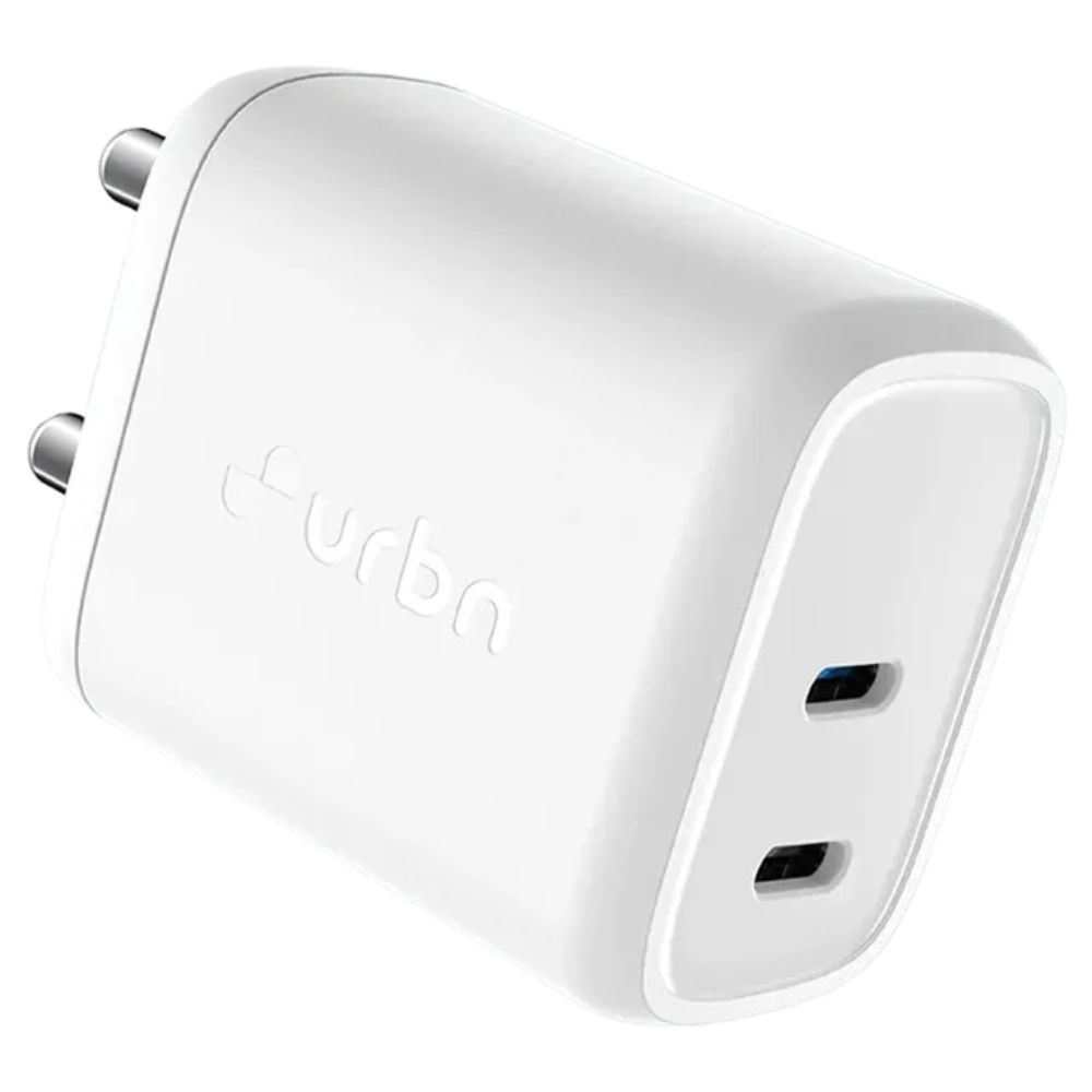 URBN 35W PD GaN Adapter with 25W Fast Charge, GaN Technology, Universal Compatibility, White (UWA350_WH)