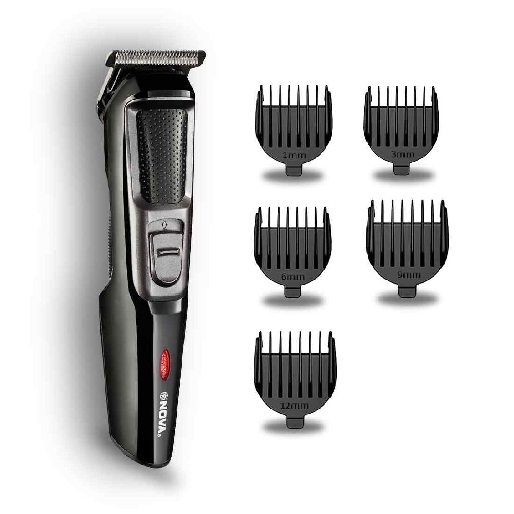 

Nova Trimmer with 6 Length Setting, Stainless Steel Blades (Black, NHT 1078)
