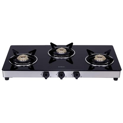 buy Elica 703 CT Vetro Cooktop with Manual Ignition, Euro Coated Grid, Toughened Glass, Heavy Brass Burners, High Quality Knobs (Stainless Steel) :Elica